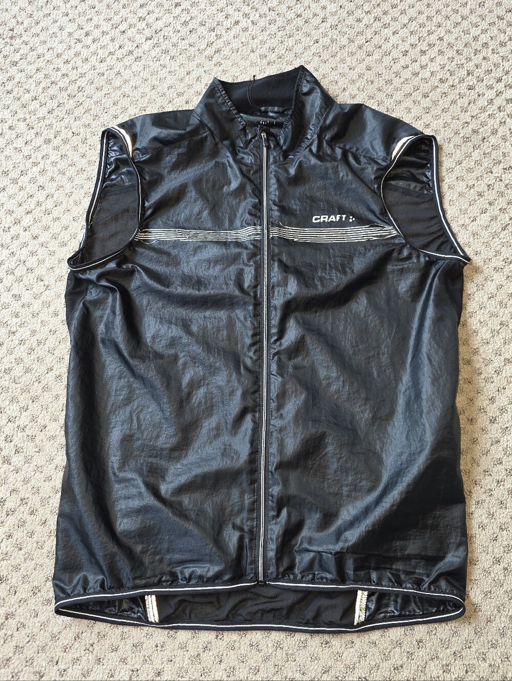 Craft Black And Reflective Cycling Vest